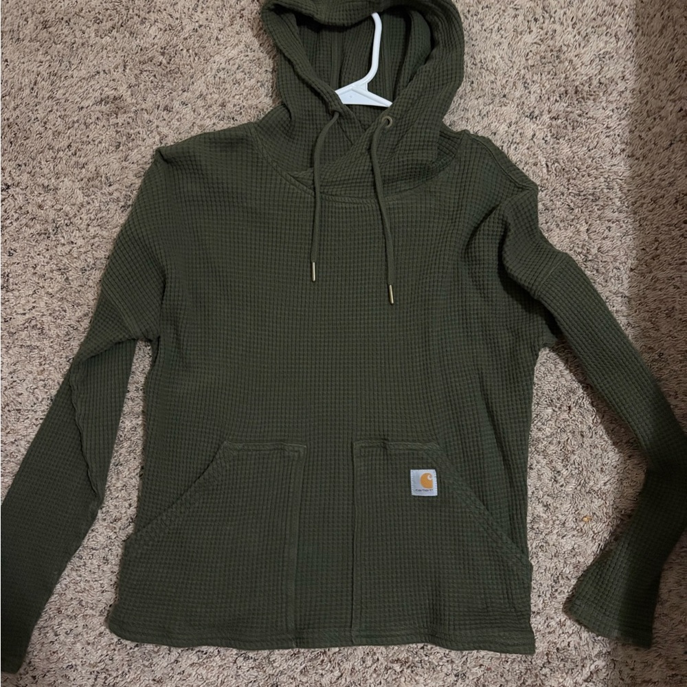 Carhartt Olive Green Relaxed Fit Hoodie